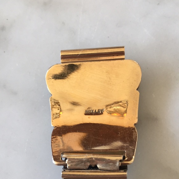 Vintage 14K Gold Native American Zuni Watch Tips Artist Signed Walley - Picture 10 of 11